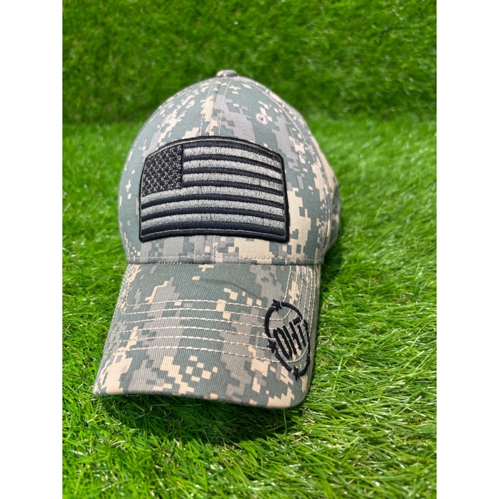 Digital Camo US Flag OHT Hat Cap One Size Fits All Adjustable by Fan‎ Favorite